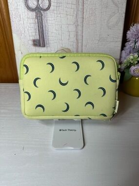 mine Lime Green Crescent Moon Cosmetic Pouch